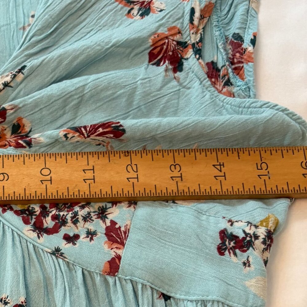 Blue and Apricot Tiered Maxi Dress by Angie - Picture 7 of 8